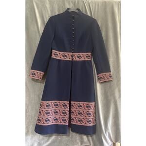 Vintage Domani Knits Navy Jacket Size 8 Lined